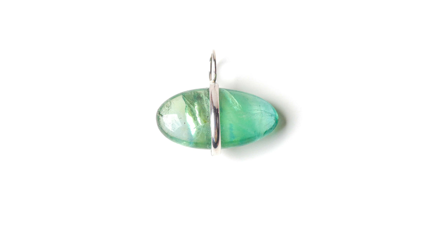 Fluorite Silver Pendant