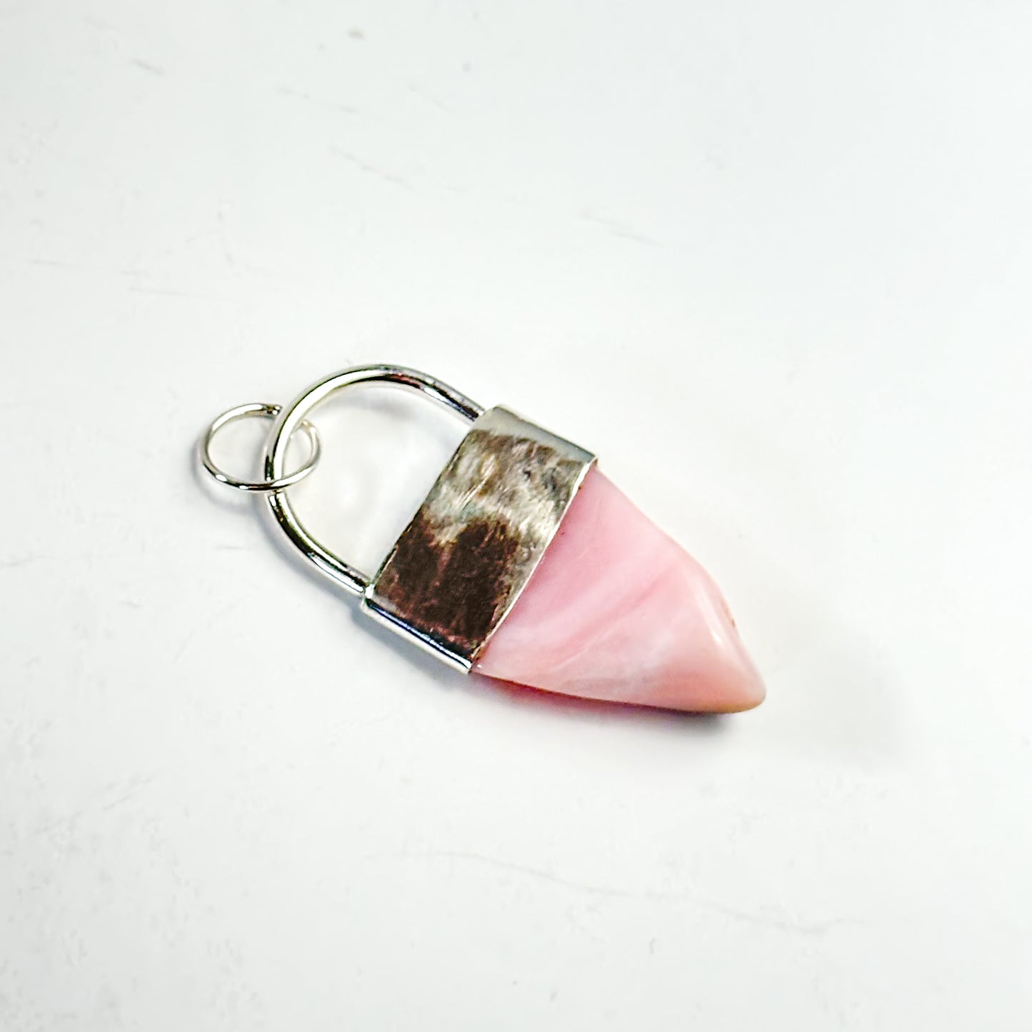 Silver Pink Opal Pendant