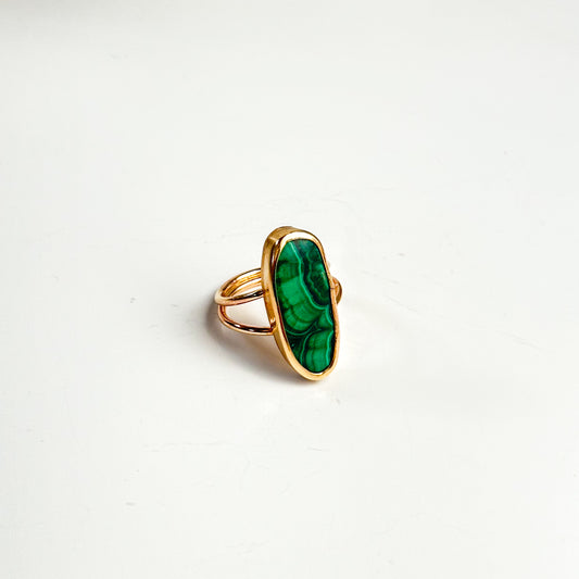 Malachite Gold Ring