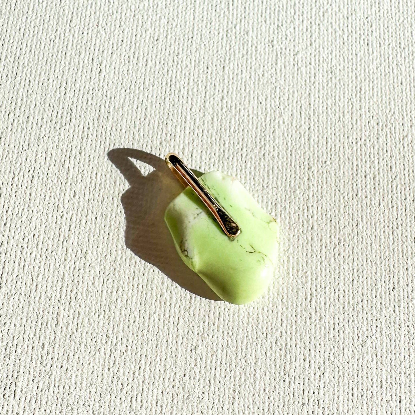 Lemon Chrysoprase Gold Pendant