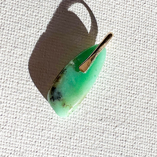 Gold Chrysoprase Pendant