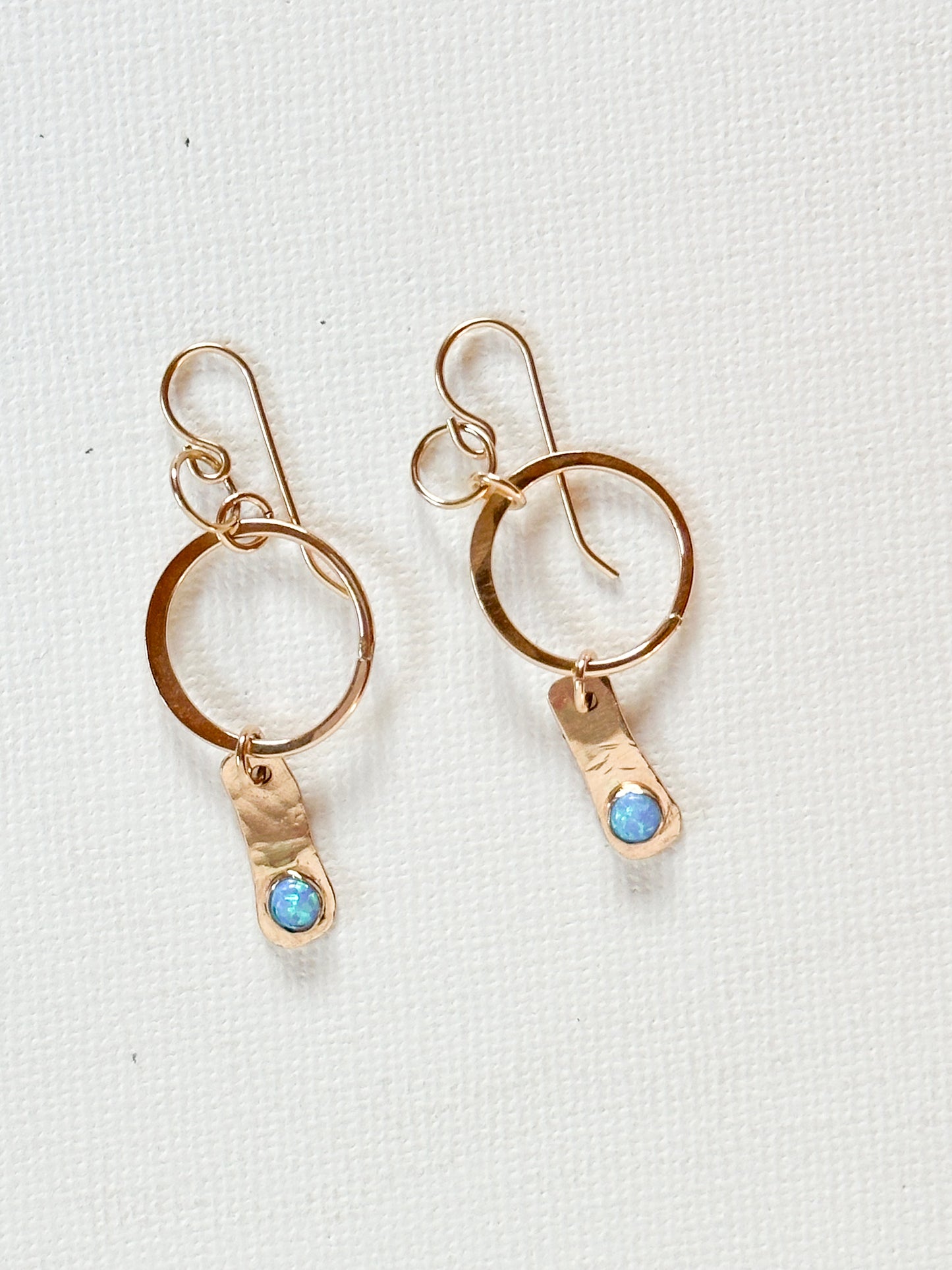 Small Circle Dangles with Opals