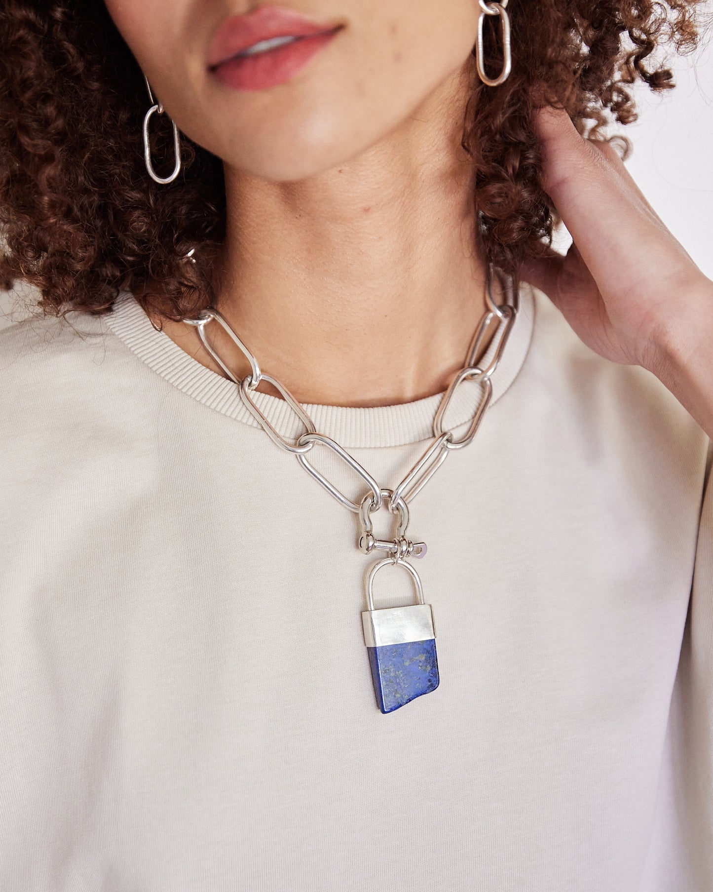 Lapis Silver Pendant