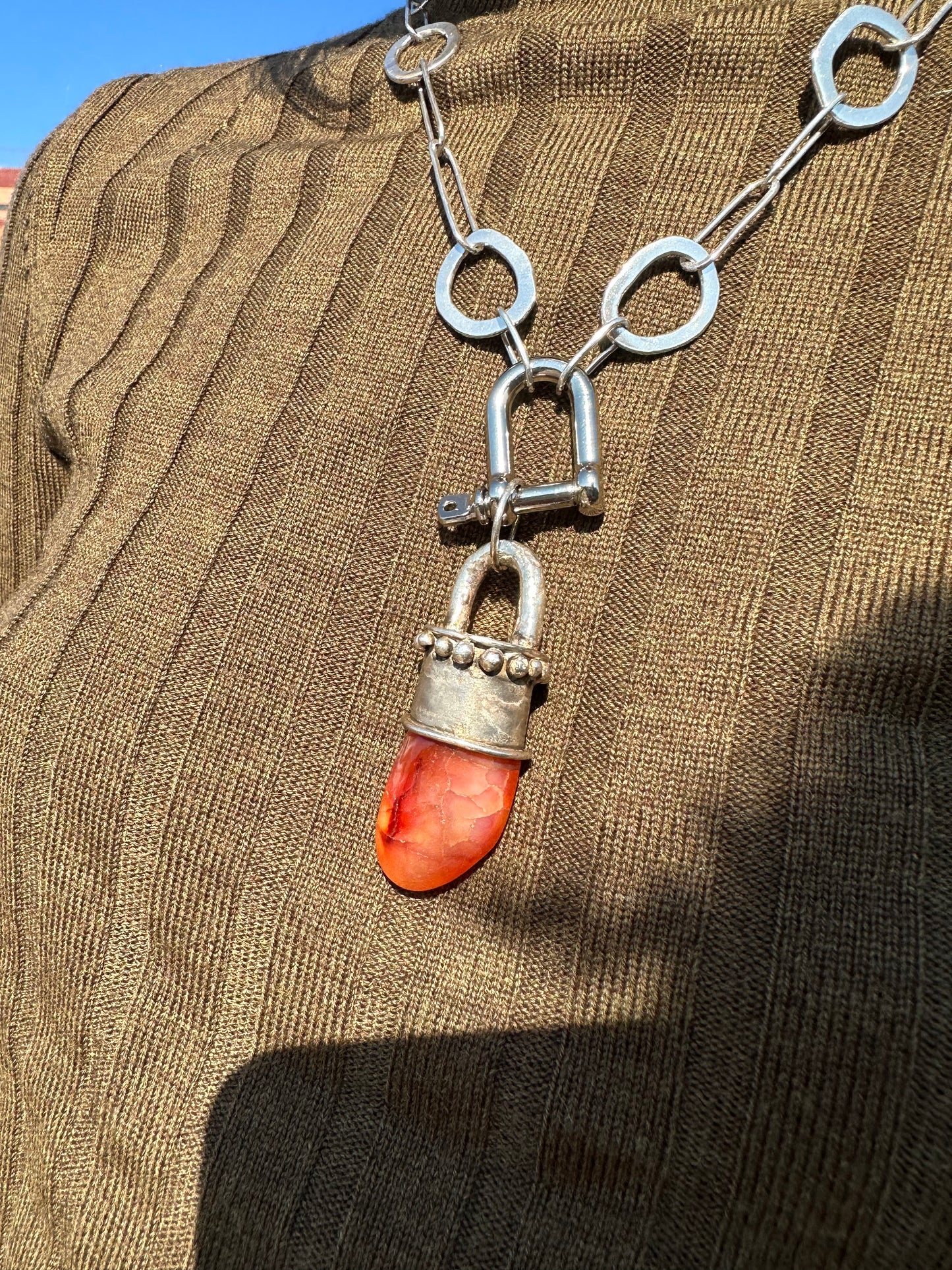 Aged Carnelian Pendant