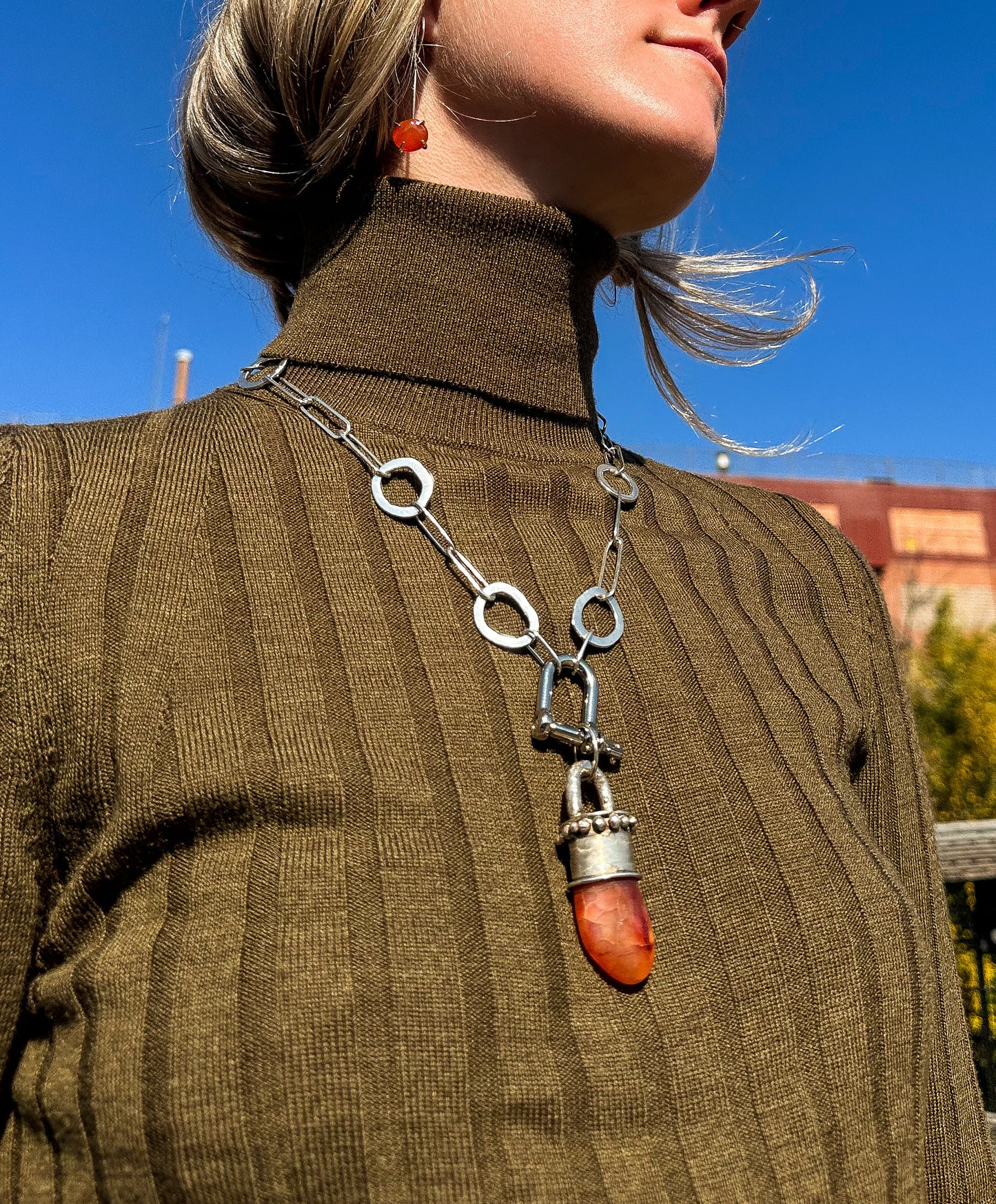 Aged Carnelian Pendant