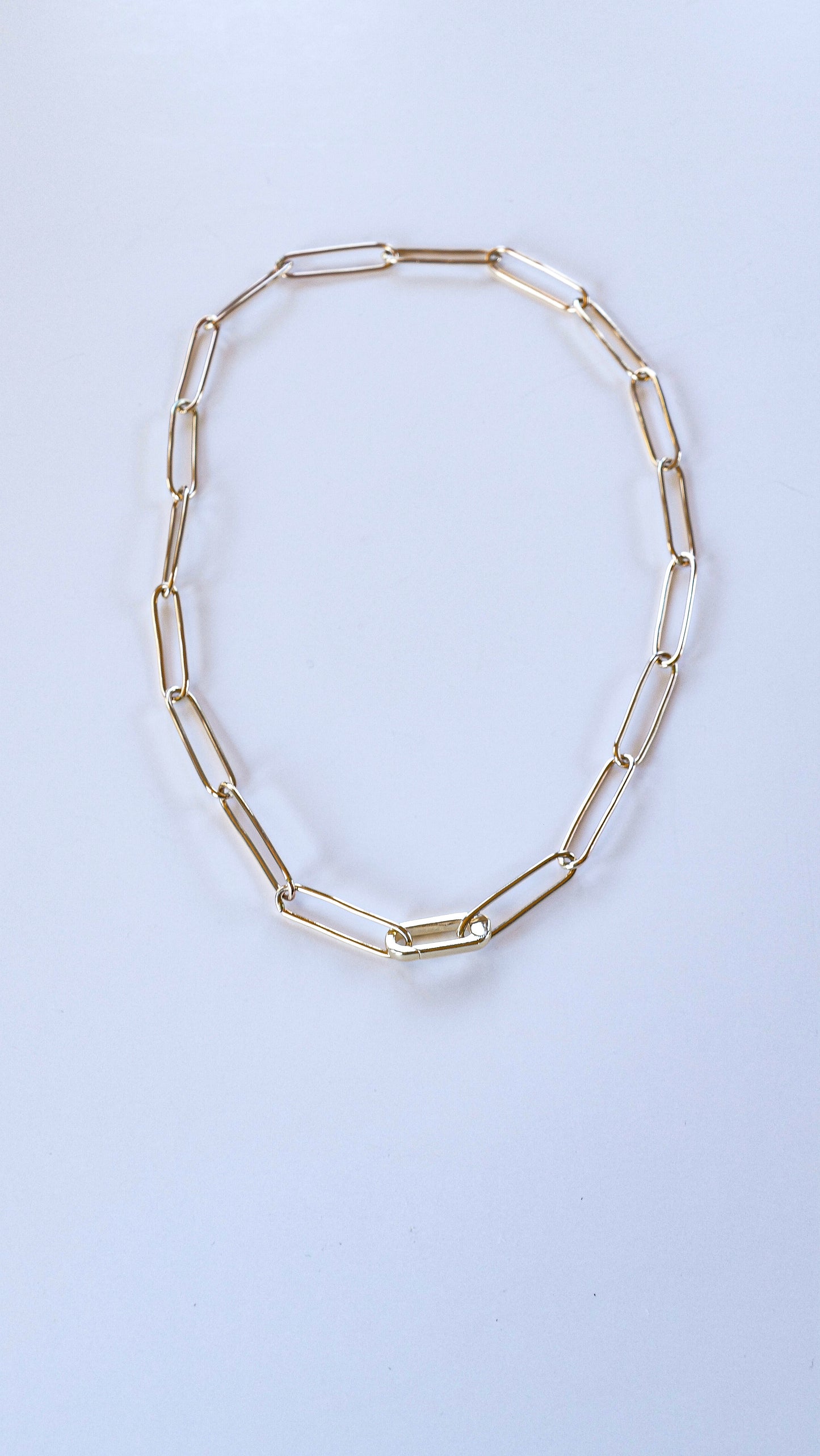 Paperclip Necklace Gold Filled