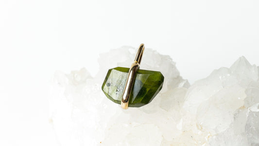 Vesuvianite Pendant-Gold