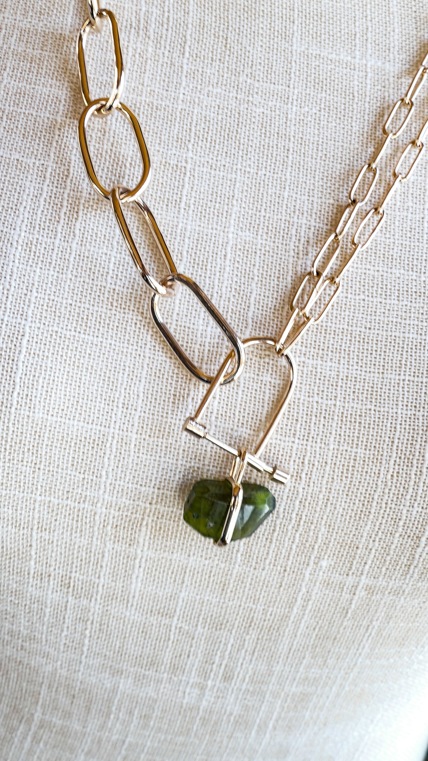 Vesuvianite Pendant-Gold