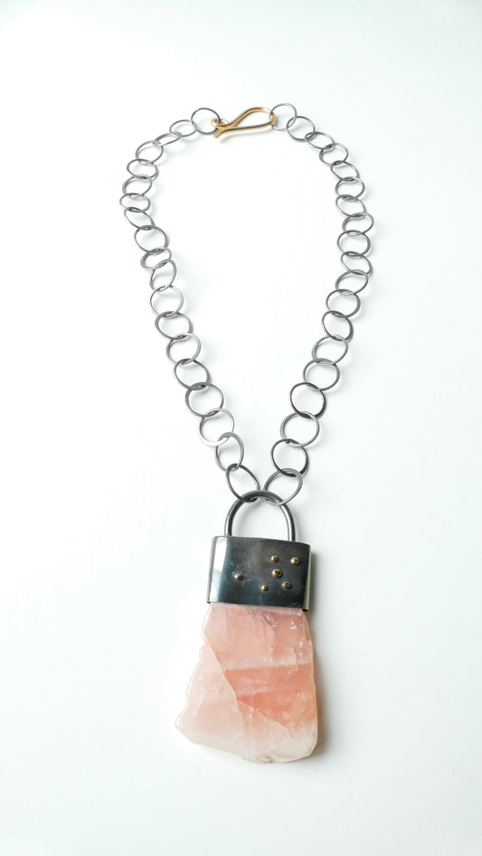 Rose Quartz Statement Necklace